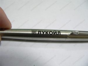 Гравировка на ручке с чернением
